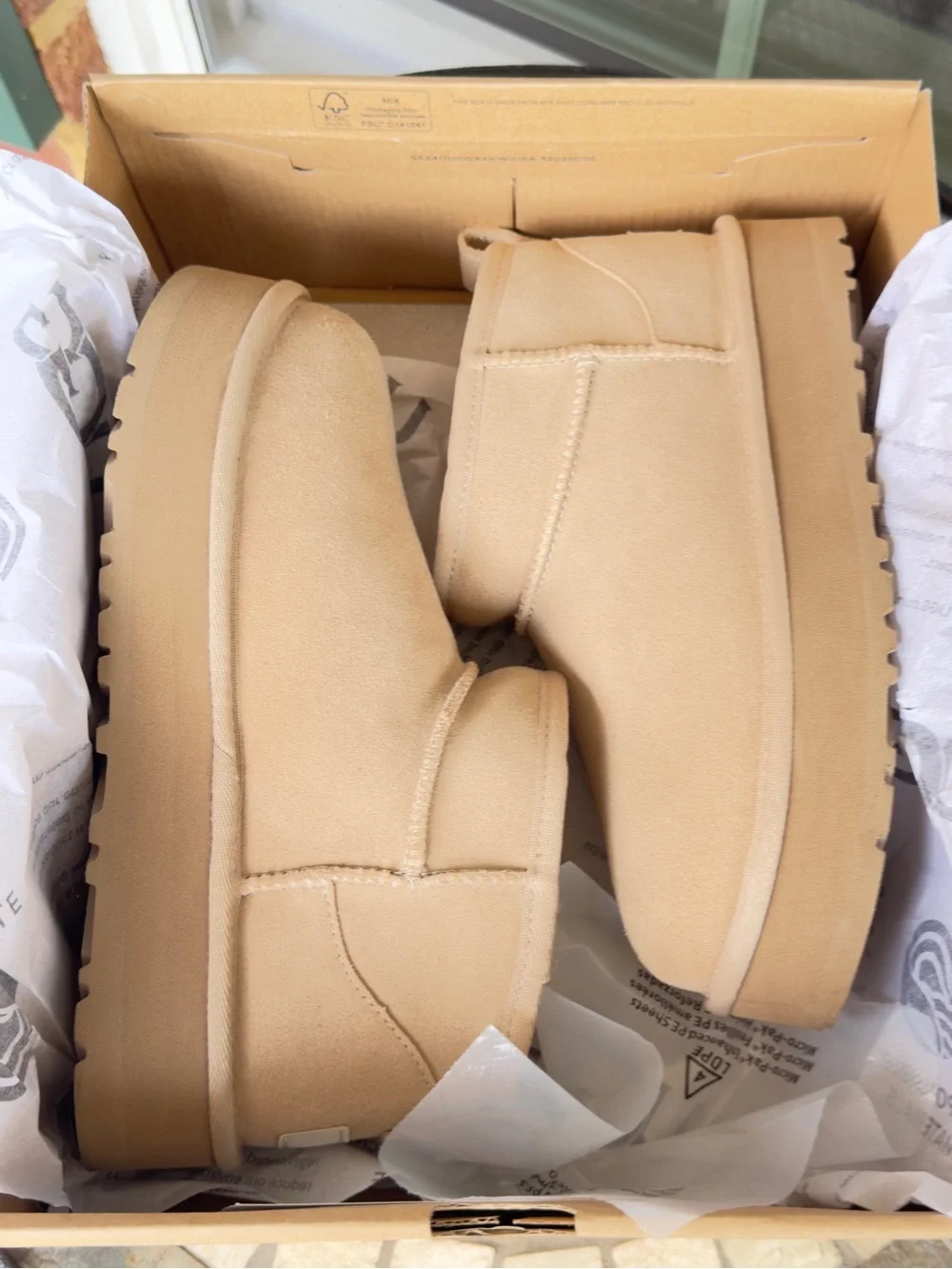 UGG Big Kids' Classic Ultra Mini Platform Boots - Sand